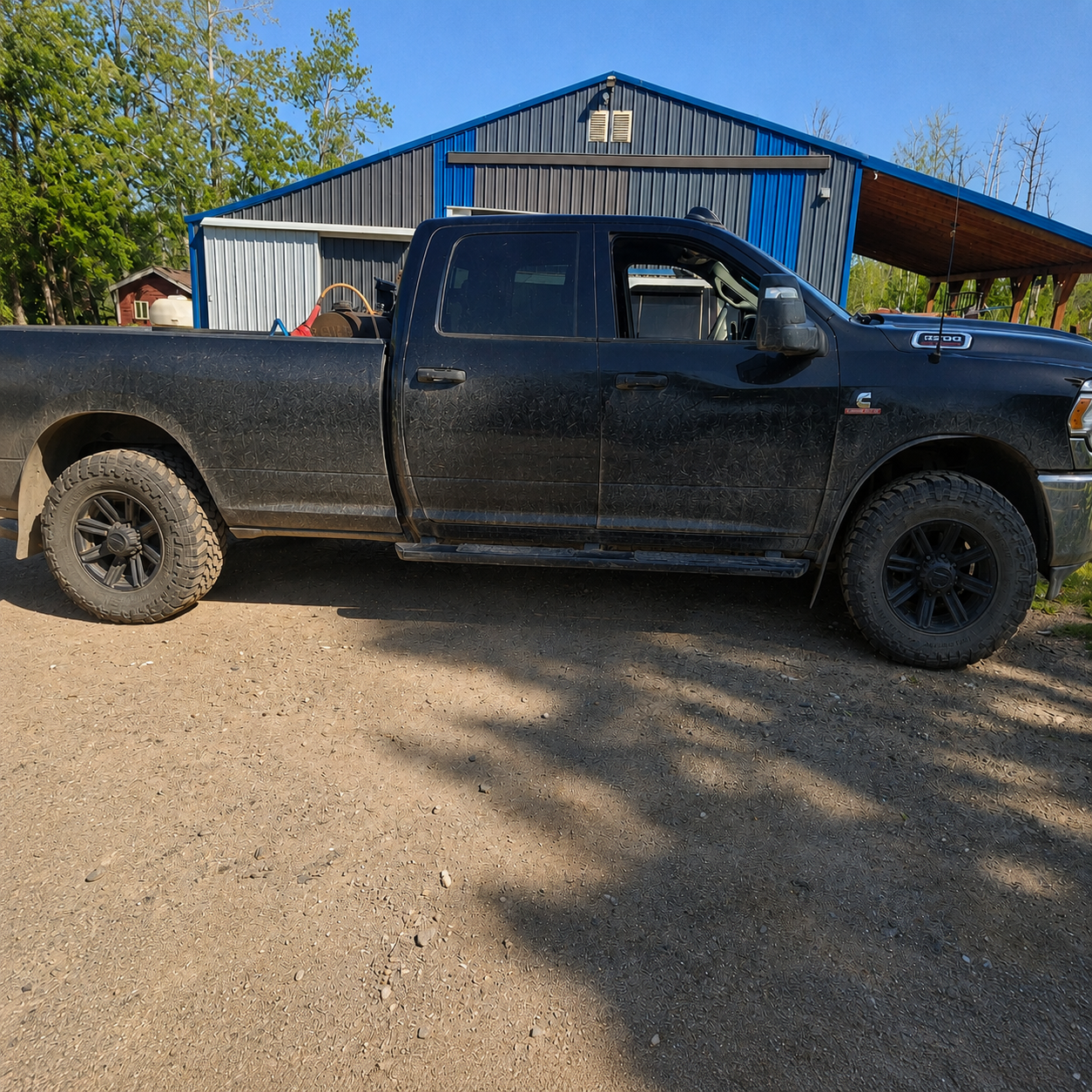 Mars Auto Detailing service truck parked at a customer location in Dawson Creek BC before a mobile detailing appointment.